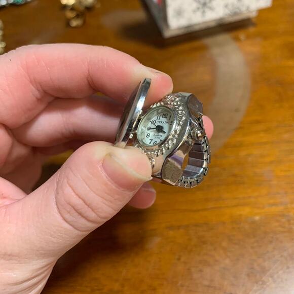 Strada Ring Watch with Green Accents - Picture 1 of 3